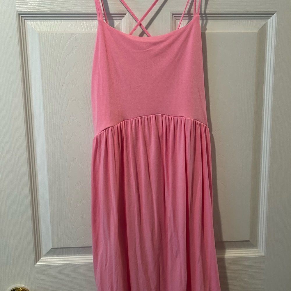 Old navy sz med Pink Spaghetti Strap Dress with Crossback